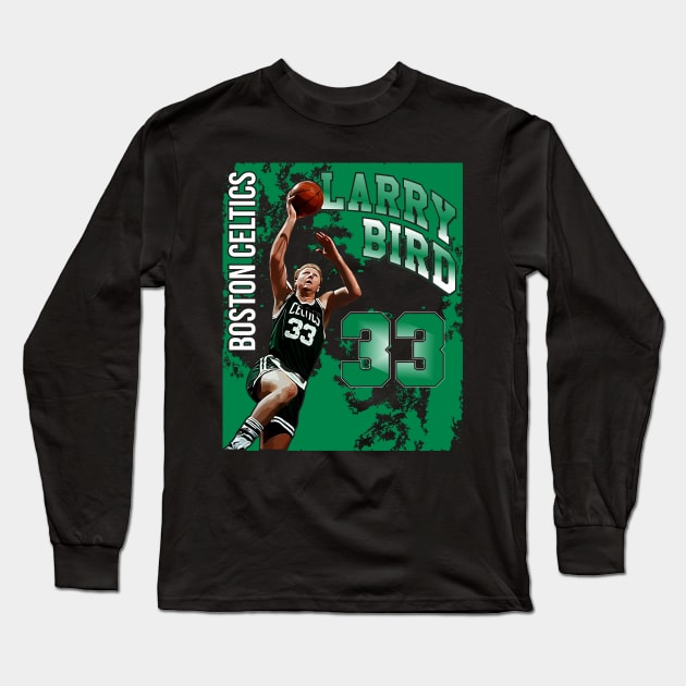 Larry bird || boston celtics Long Sleeve T-Shirt by Aloenalone